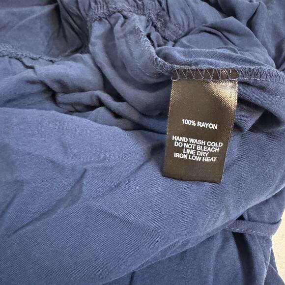 Lulu's Learning to Fly Halter Jumpsuit Womens Large Cinched Waist Backless Blue - Picture 13 of 16